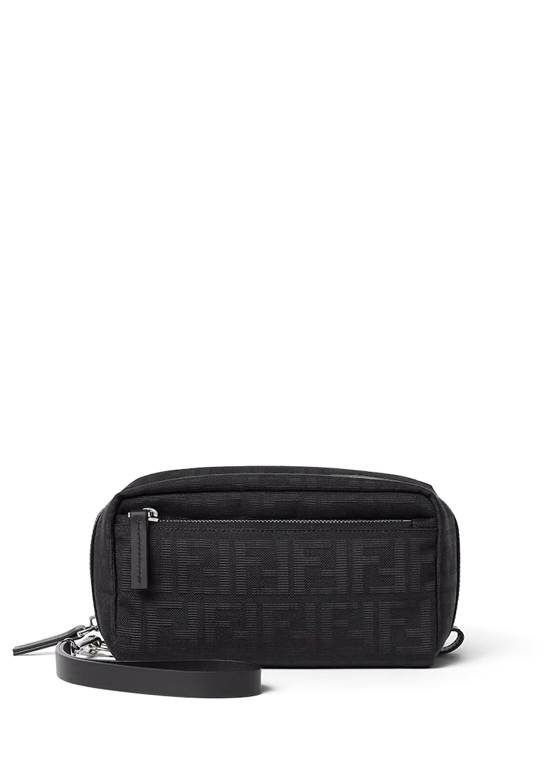 Fendi Small Siyah Logo Jakarlı Tıraş Çantası