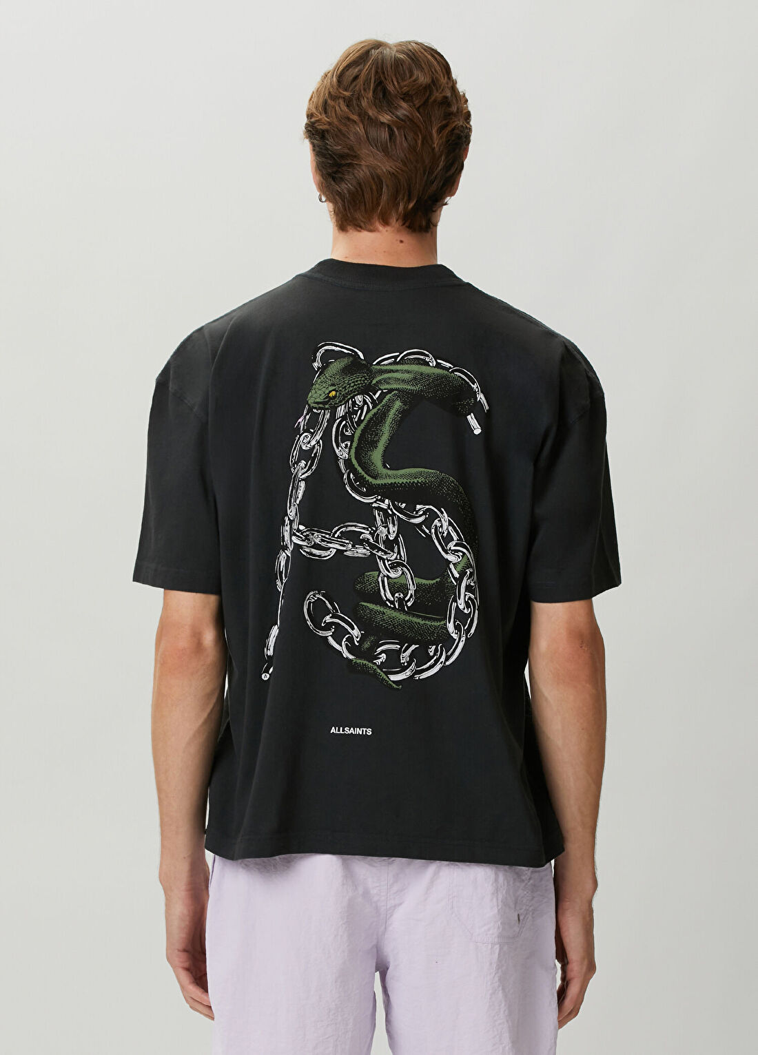 AllSaints Linx Siyah T-shirt görsel 4