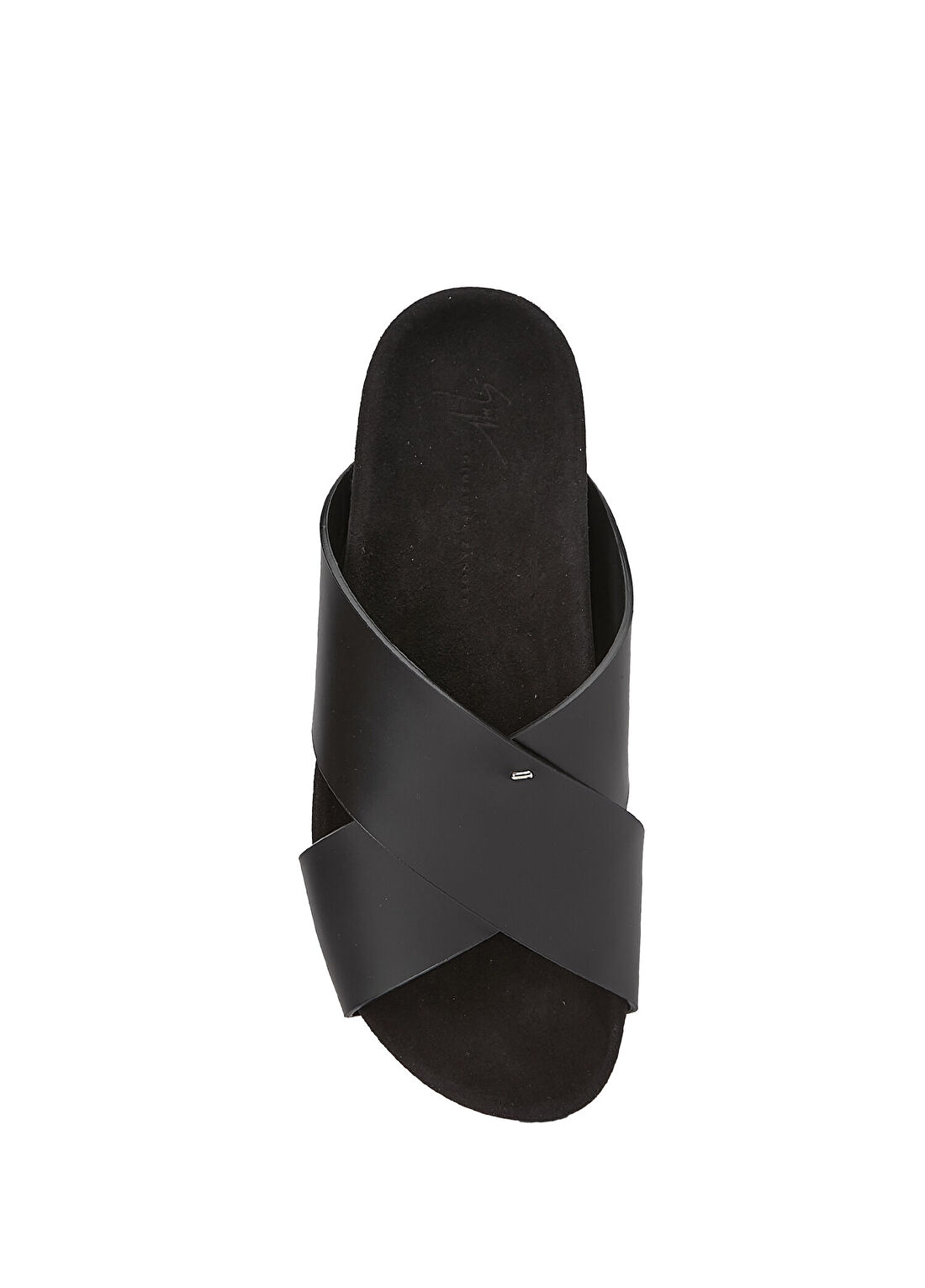 Giuseppe Zanotti Siyah Erkek Deri Terlik görsel 4