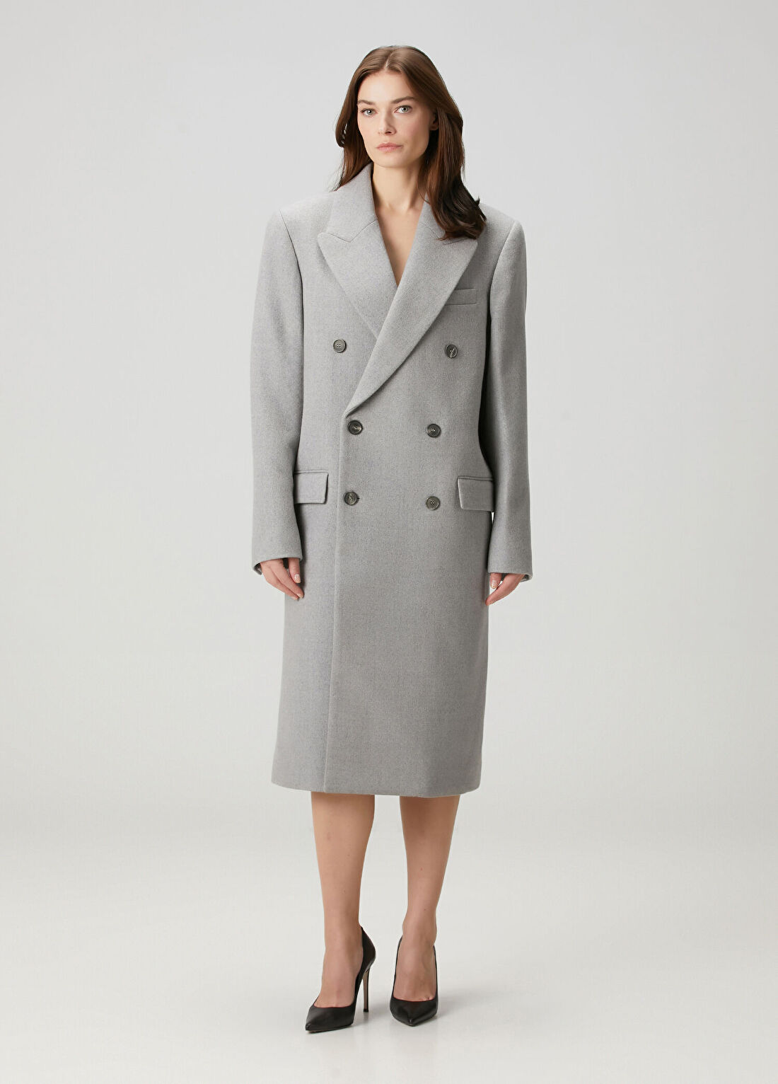 Wardrobe Nyc Gri Yün Palto