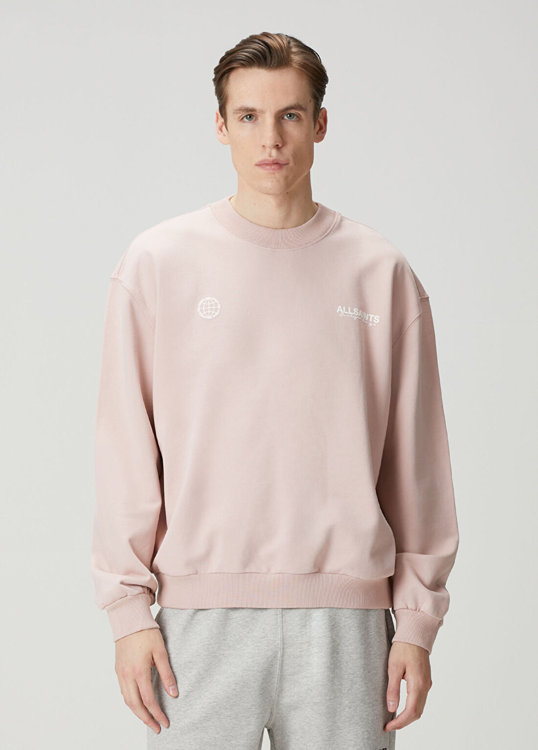 AllSaints Emblem Pembe Sweatshirt