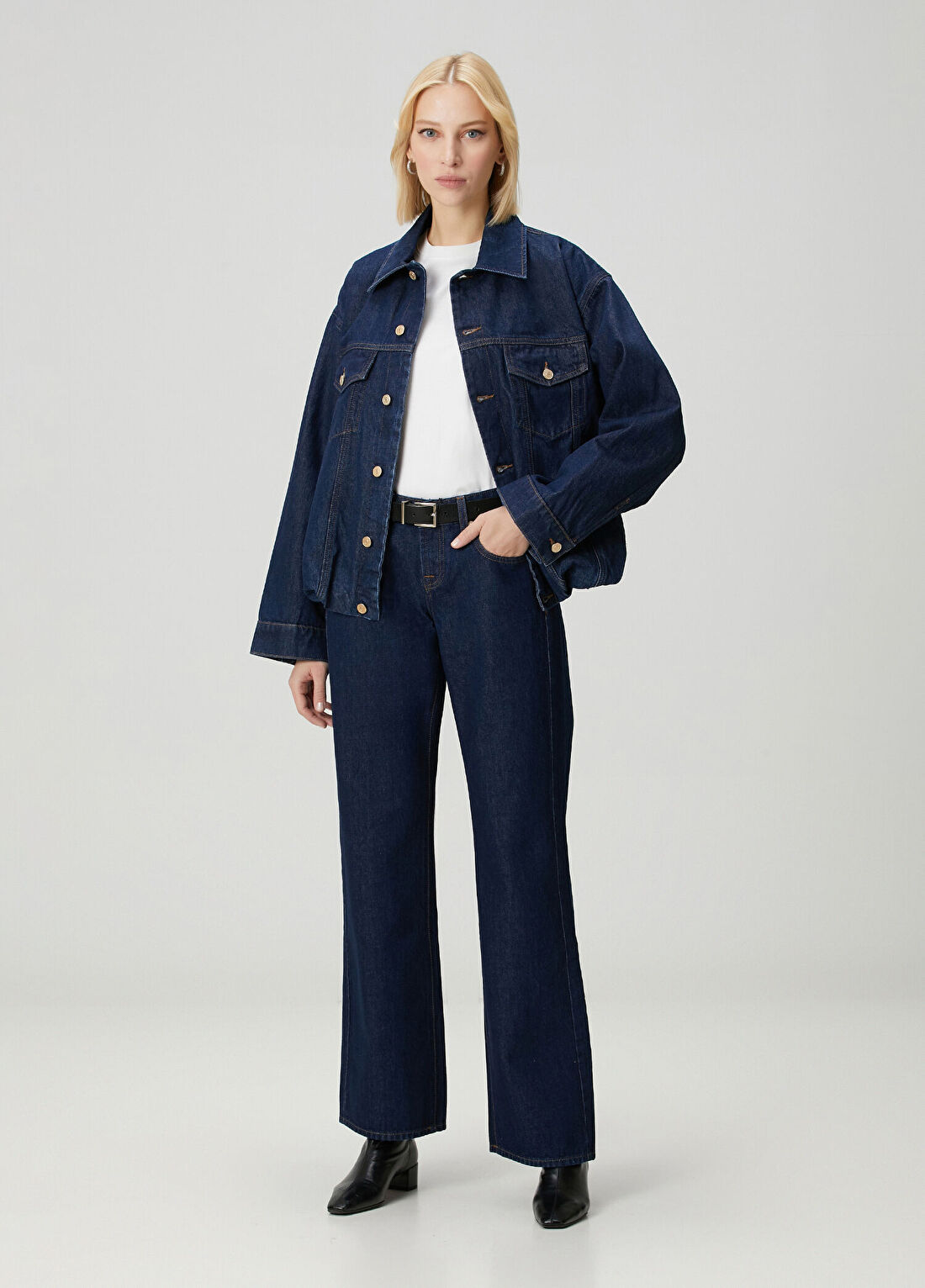 7 For All Mankind Lacivert Denim Ceket görsel 2