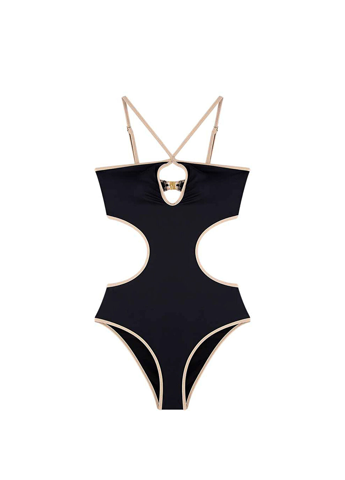 Bia Swimwear Maddie Black Pencereli Halter May Kadın Mayo