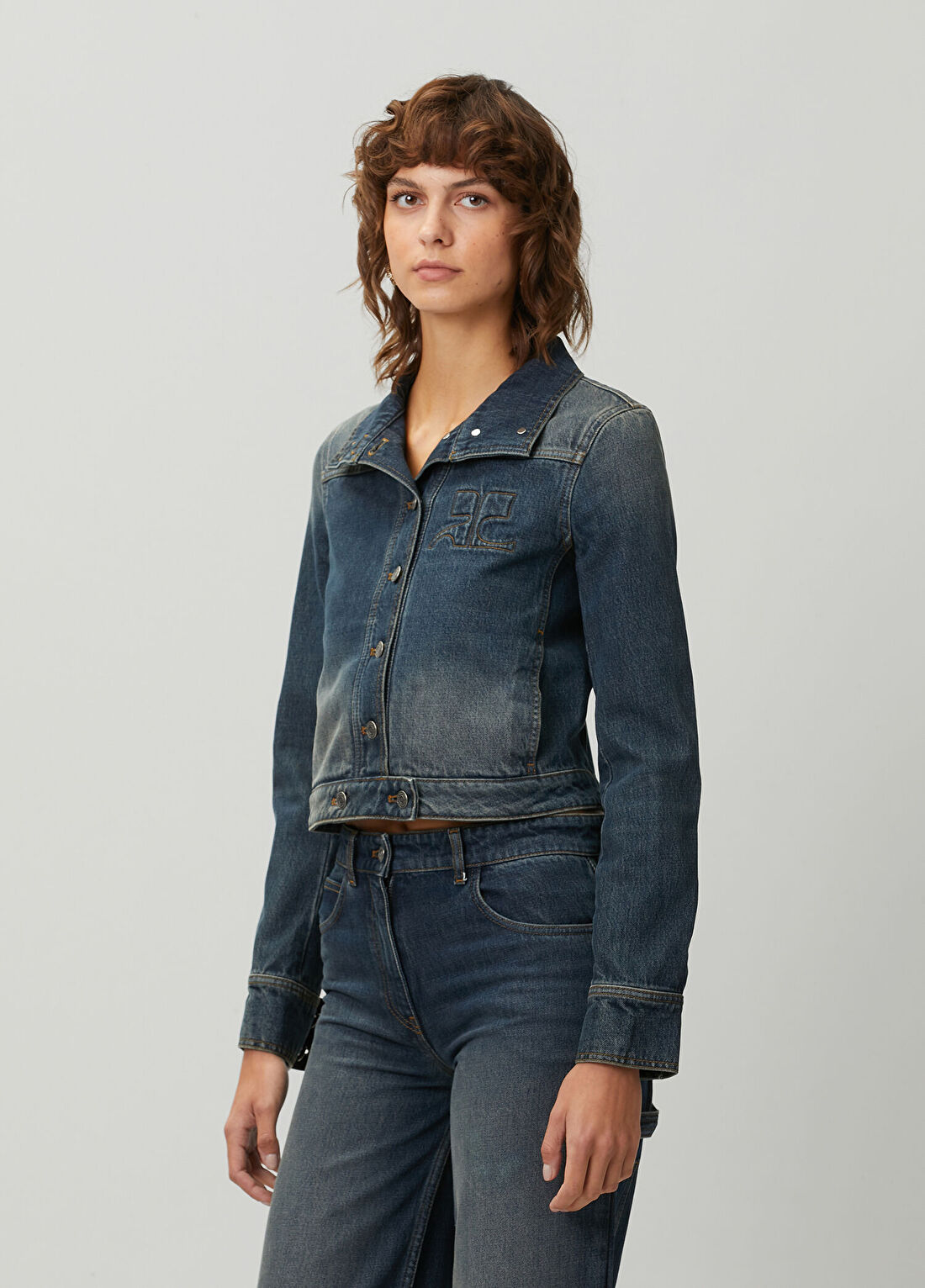 Courreges Reedition Mavi Denim Ceket görsel 3