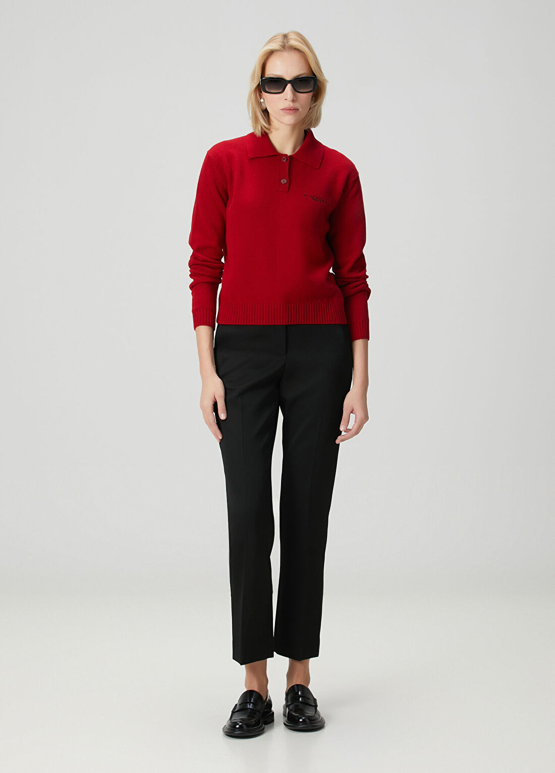 Givenchy Kırmızı Yün Polo Triko görsel 2
