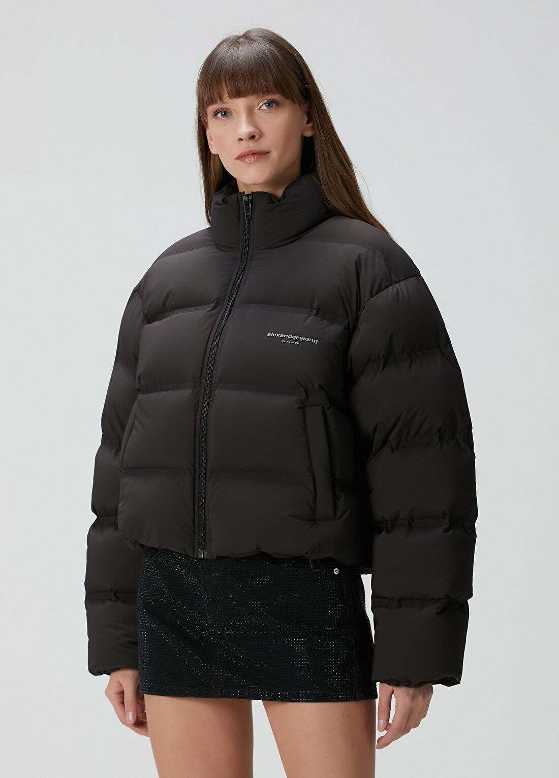 Alexander Wang Siyah Puffer Mont görsel 3