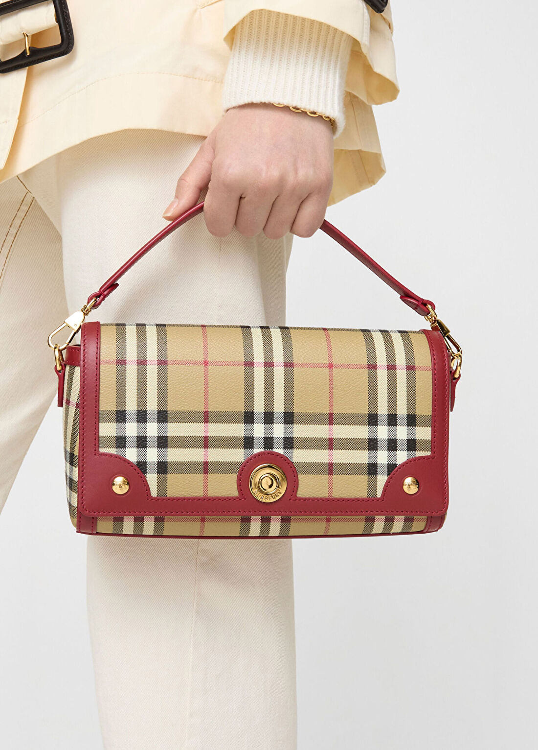 Burberry Note Bej Kadın El Çantası görsel 4