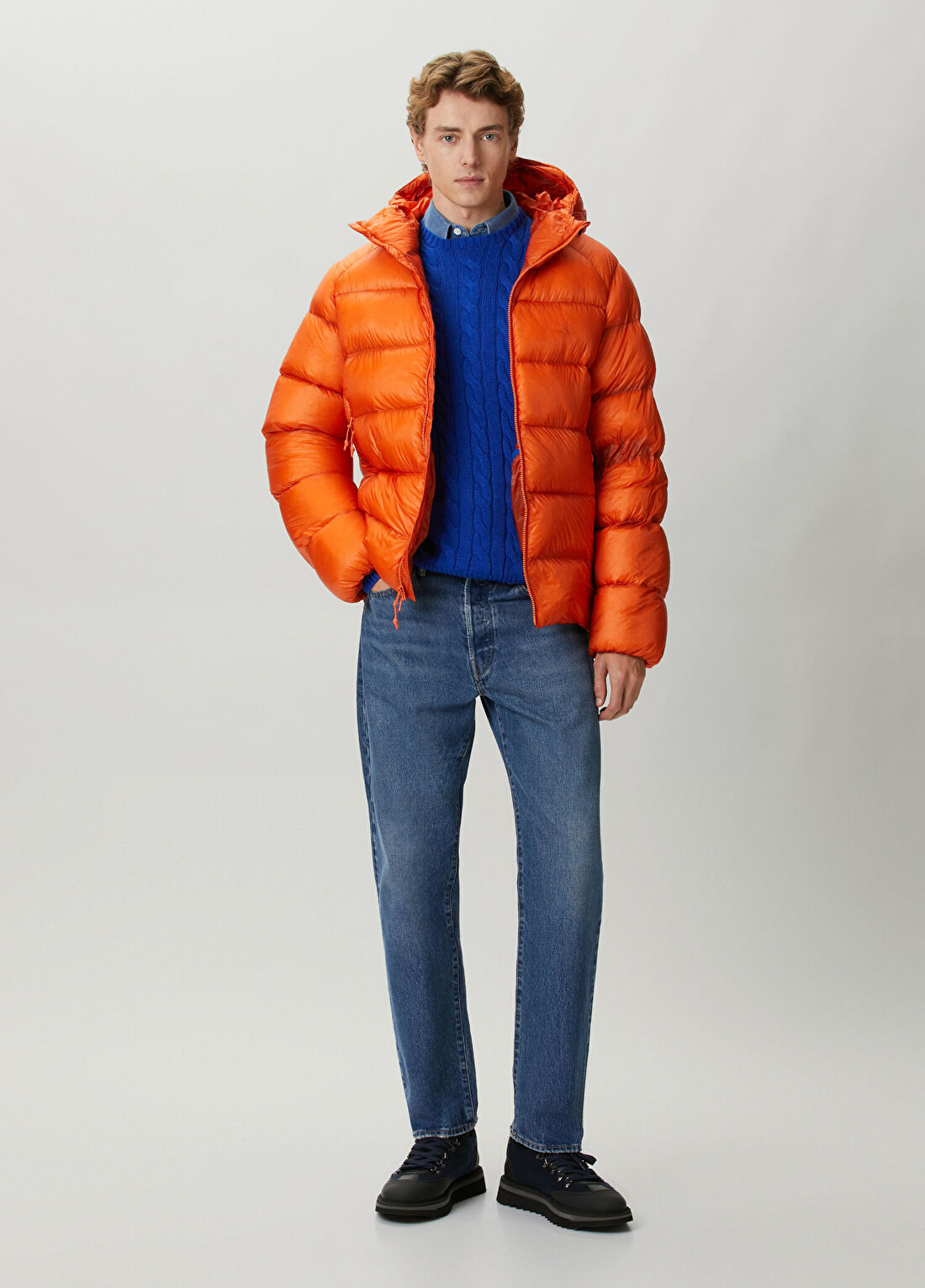 Polo Ralph Lauren Turuncu Kapüşonlu Puff Mont