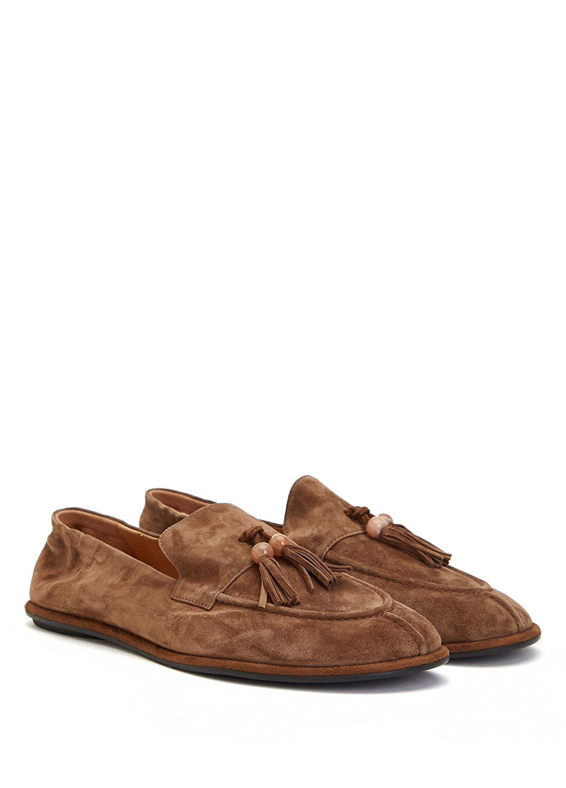 Divarese Tütün Kadın Süet Loafer görsel 2