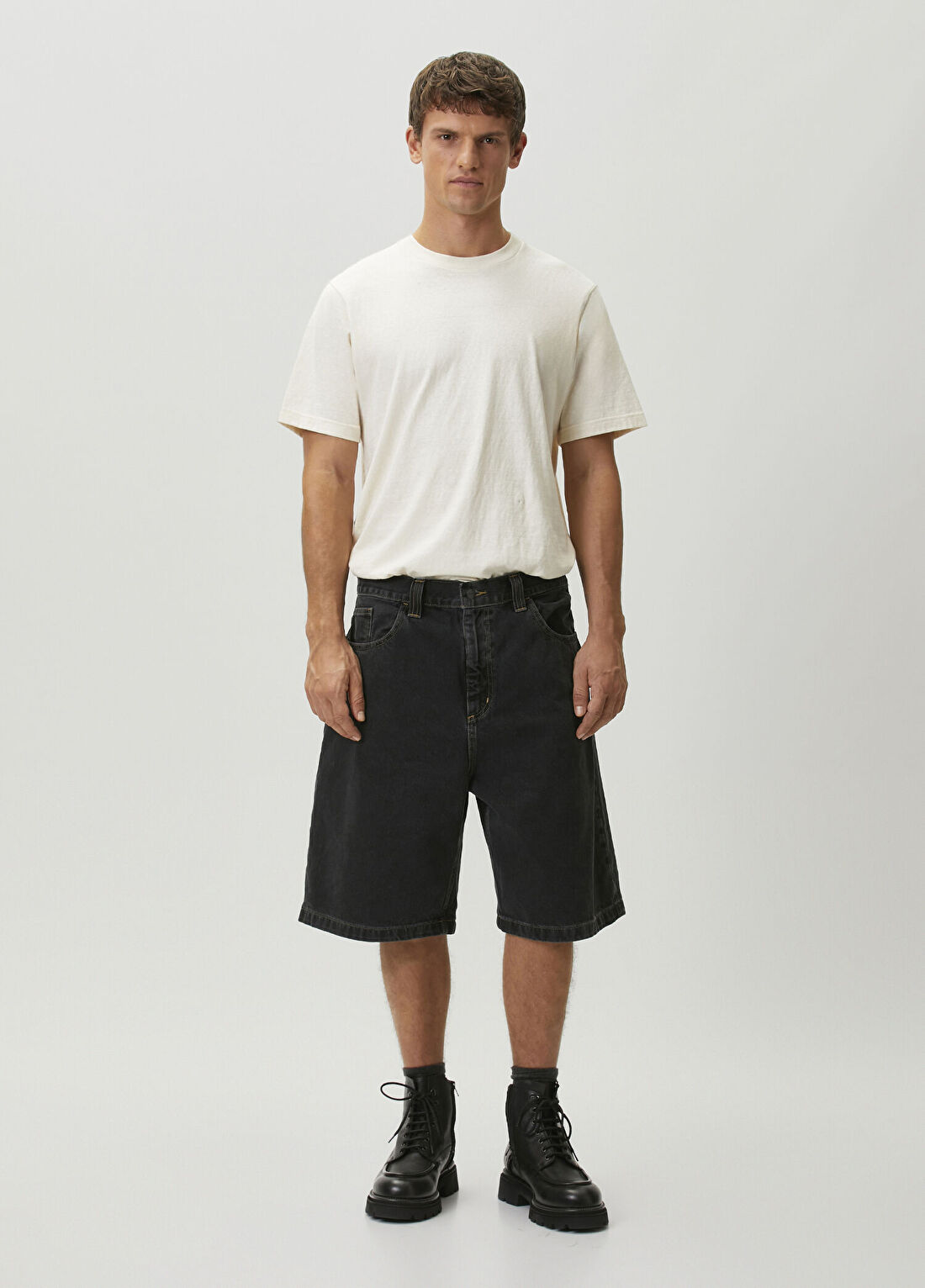 Carhartt WIP Brandon Siyah Denim Bermuda