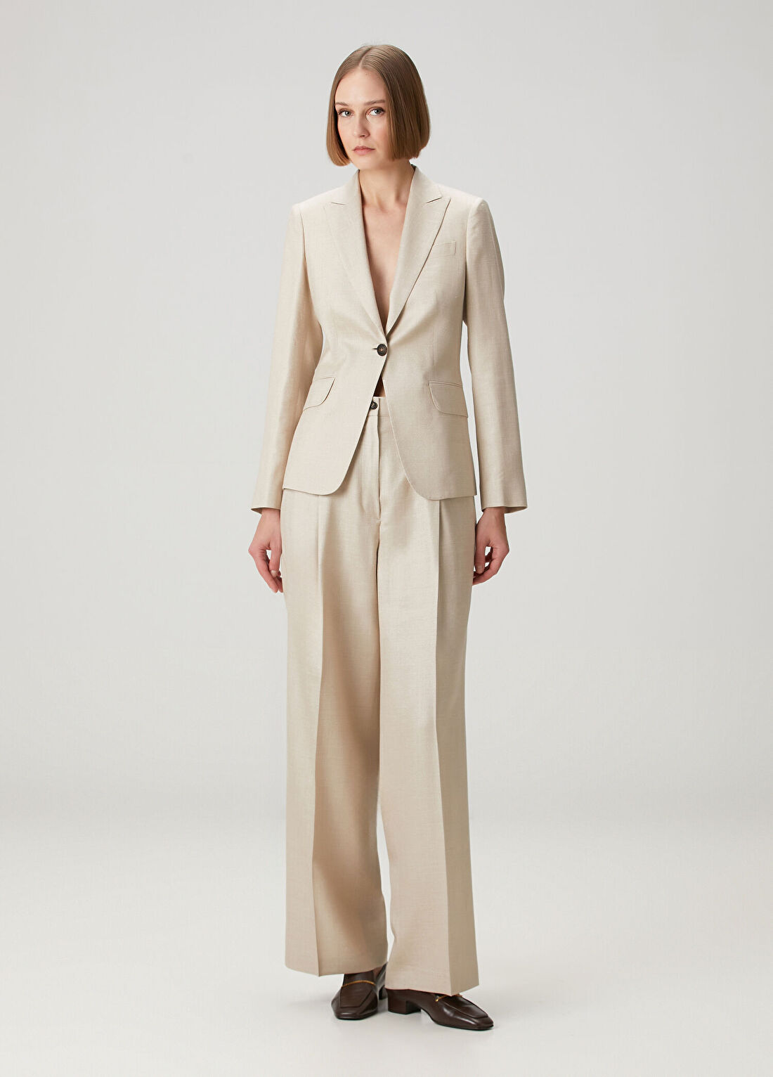Kiton Bej Dokulu Blazer görsel 2