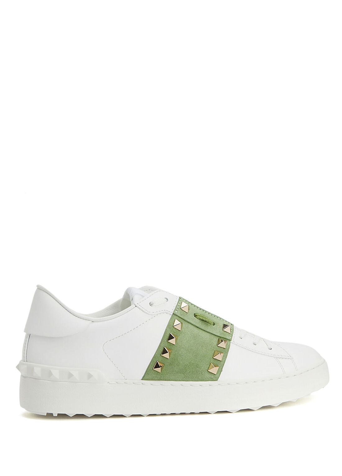 Valentino Garavani Open Royco Beyaz Yeşil Kadın Deri Sneaker