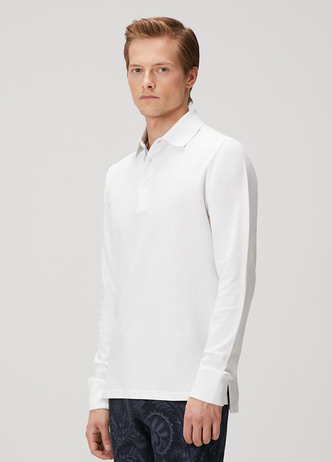 Etro Beyaz Polo Yaka Sweatshirt görsel 3