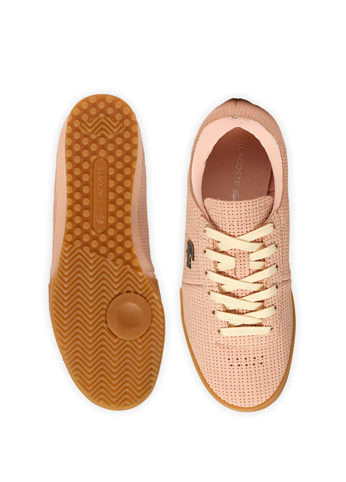 Lacoste Aura Pembe Nubuk Kadın Sneaker görsel 4