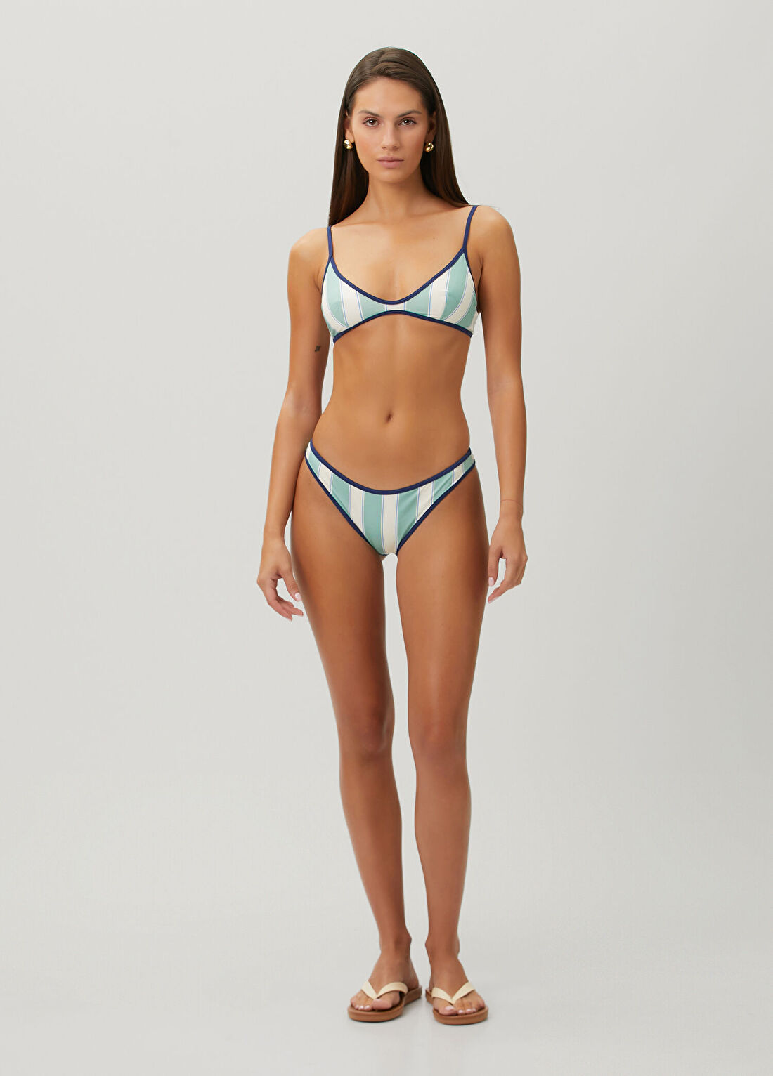 MC2 (Saint Barth) Panamy String Yeşil Çizgili Bikini Takımı