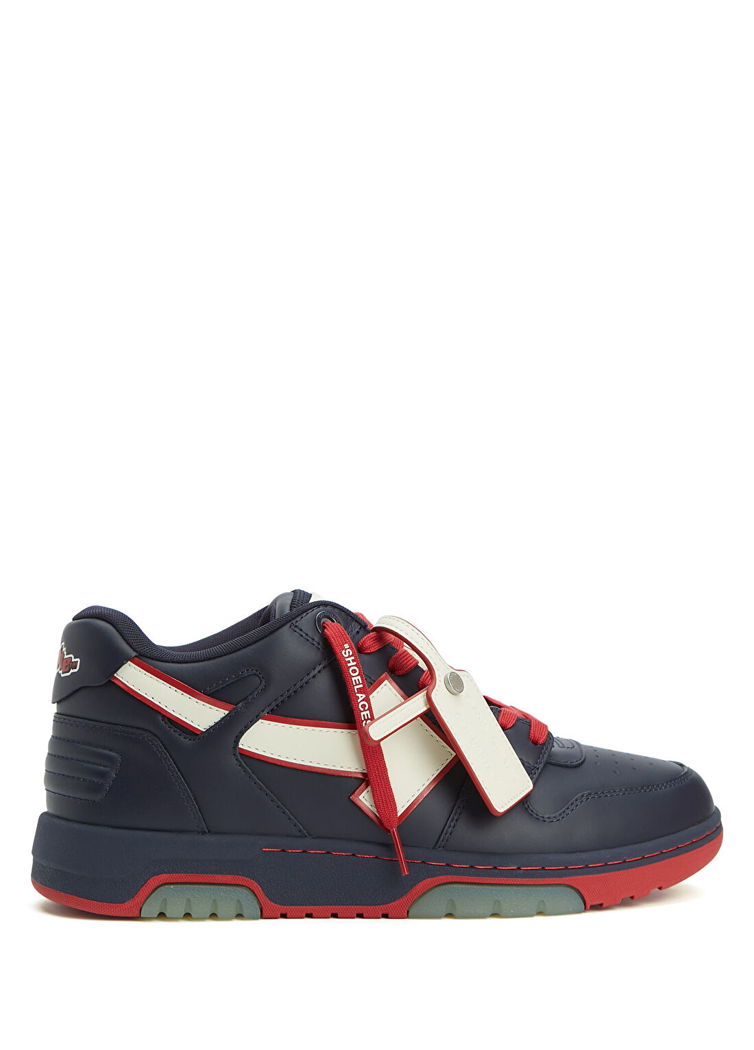 Off-White Out Of Office Lacivert Erkek Deri Sneaker