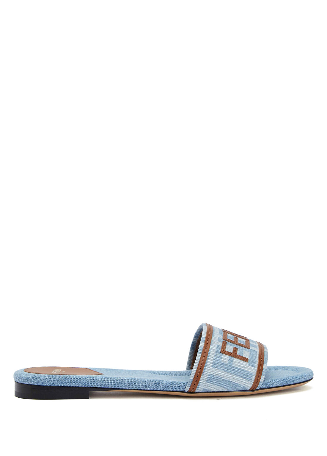 Fendi Mavi Kadın Denim Terlik