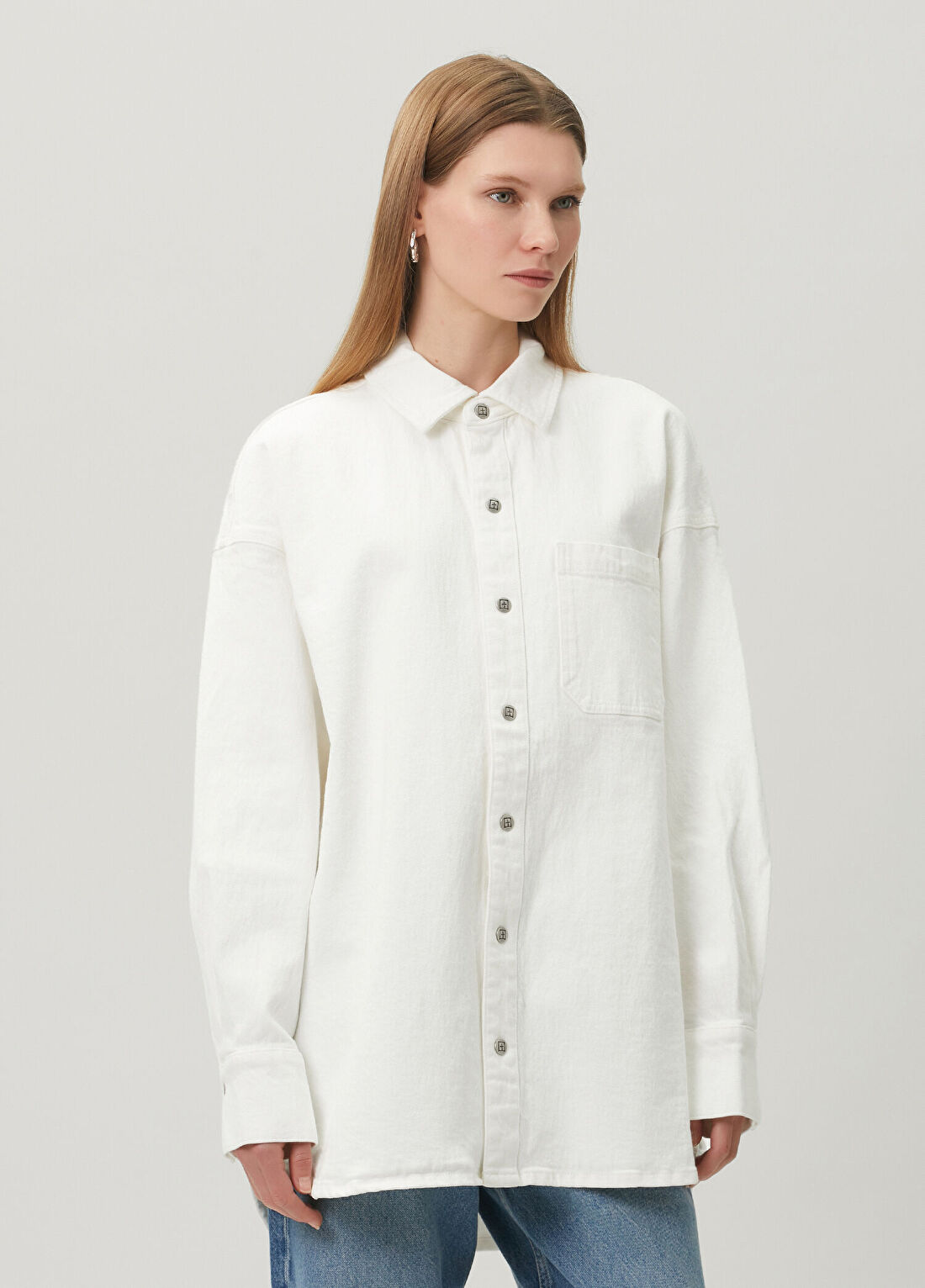 KSUBI Oversized Beyaz Gömlek görsel 3