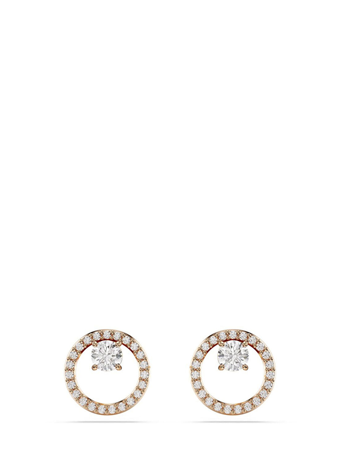 Swarovski Constella Pe Stud Cz Whıte Ros Kadın Küpe