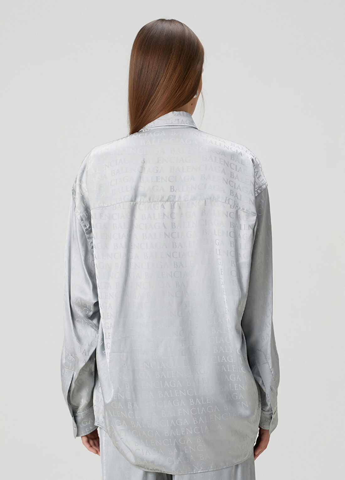Balenciaga Cocoon Açık Gri Gömlek görsel 4