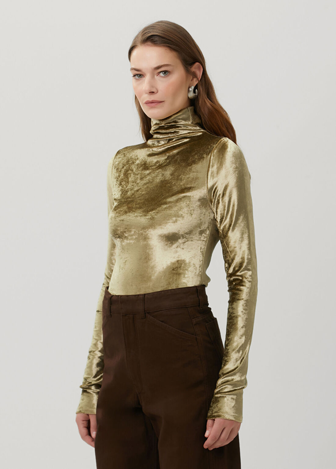 Lemaire Gold Kadife Bluz