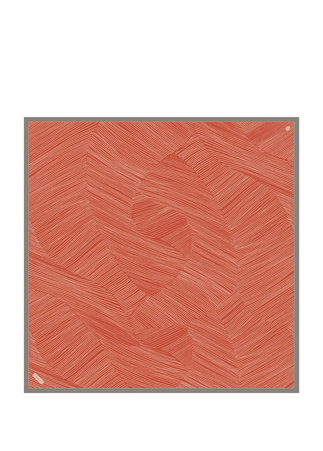 Poanes Kırmızı Doku Desenli Twill İpek Kadın Eşarp