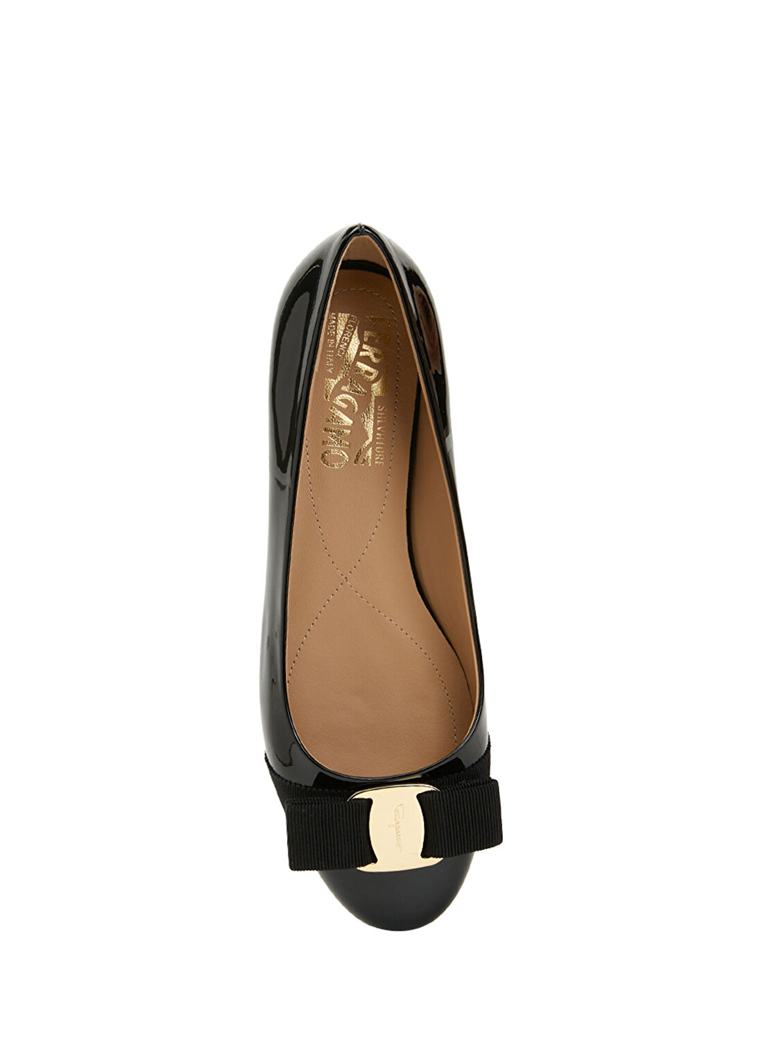 Ferragamo Siyah Deri Babet görsel 4