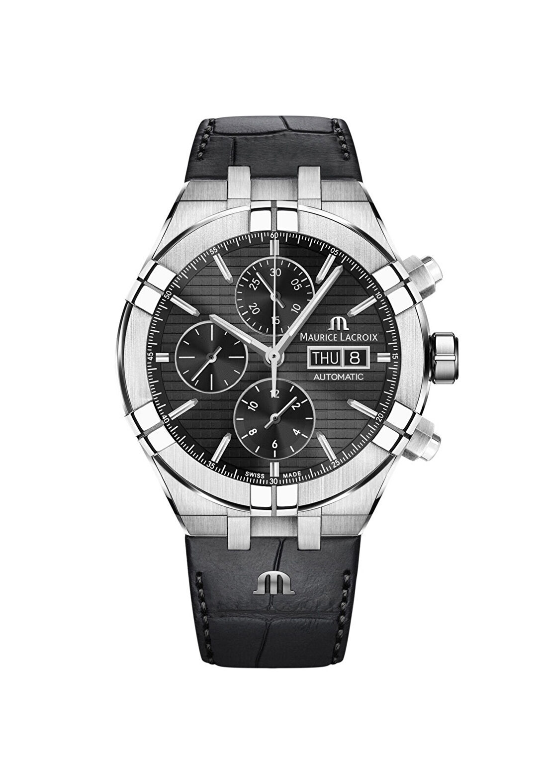 Maurice Lacroix ML-AI6038SS001330-1 Siyah Erkek Kol Saati