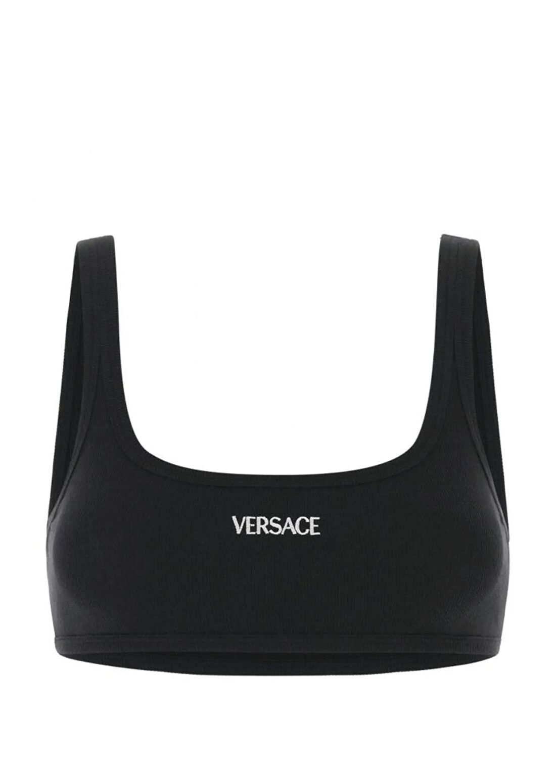 Versace Siyah Logo Nakışlı Sütyen