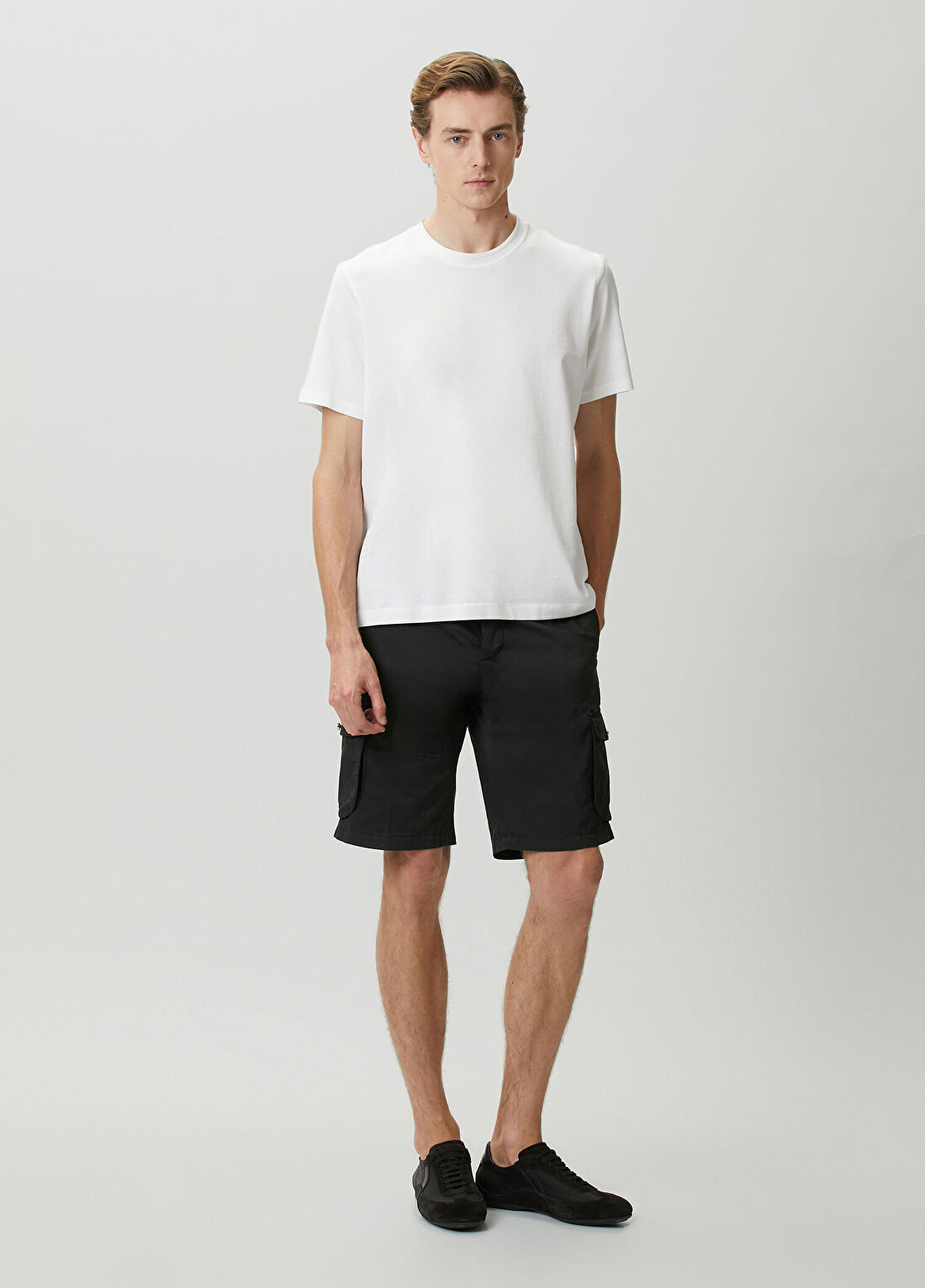 Kiton Siyah Kargo Bermuda