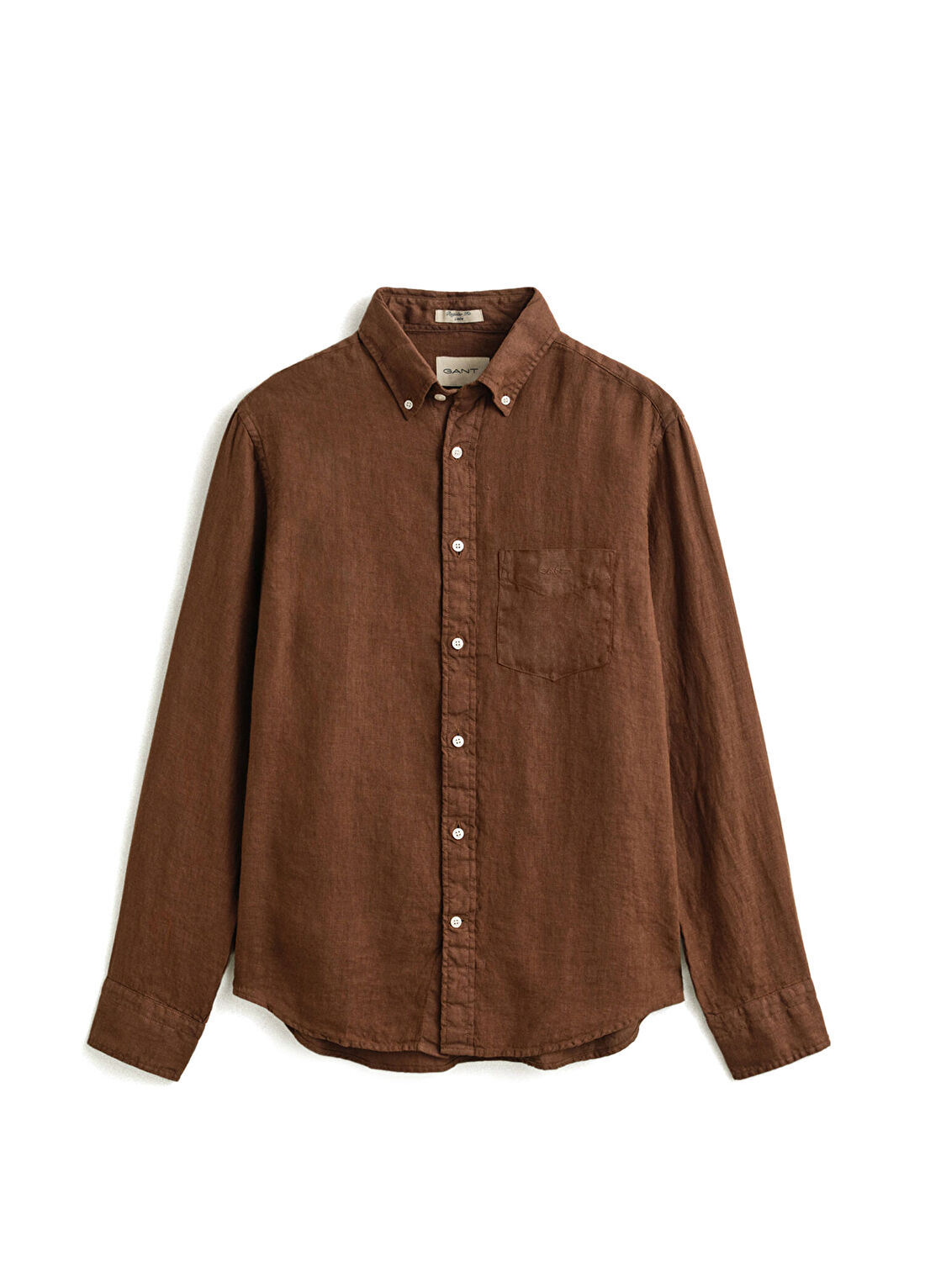 Gant Kahverengi Keten Regular Fit Erkek Gömlek