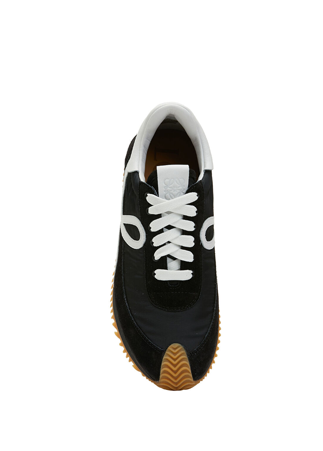 Loewe Flow Runner Siyah Beyaz Kadın Deri Sneaker görsel 4
