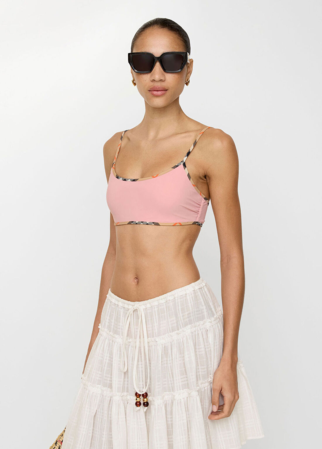 Burberry Starla Pembe Straplez Kadın Bikini Üstü görsel 2