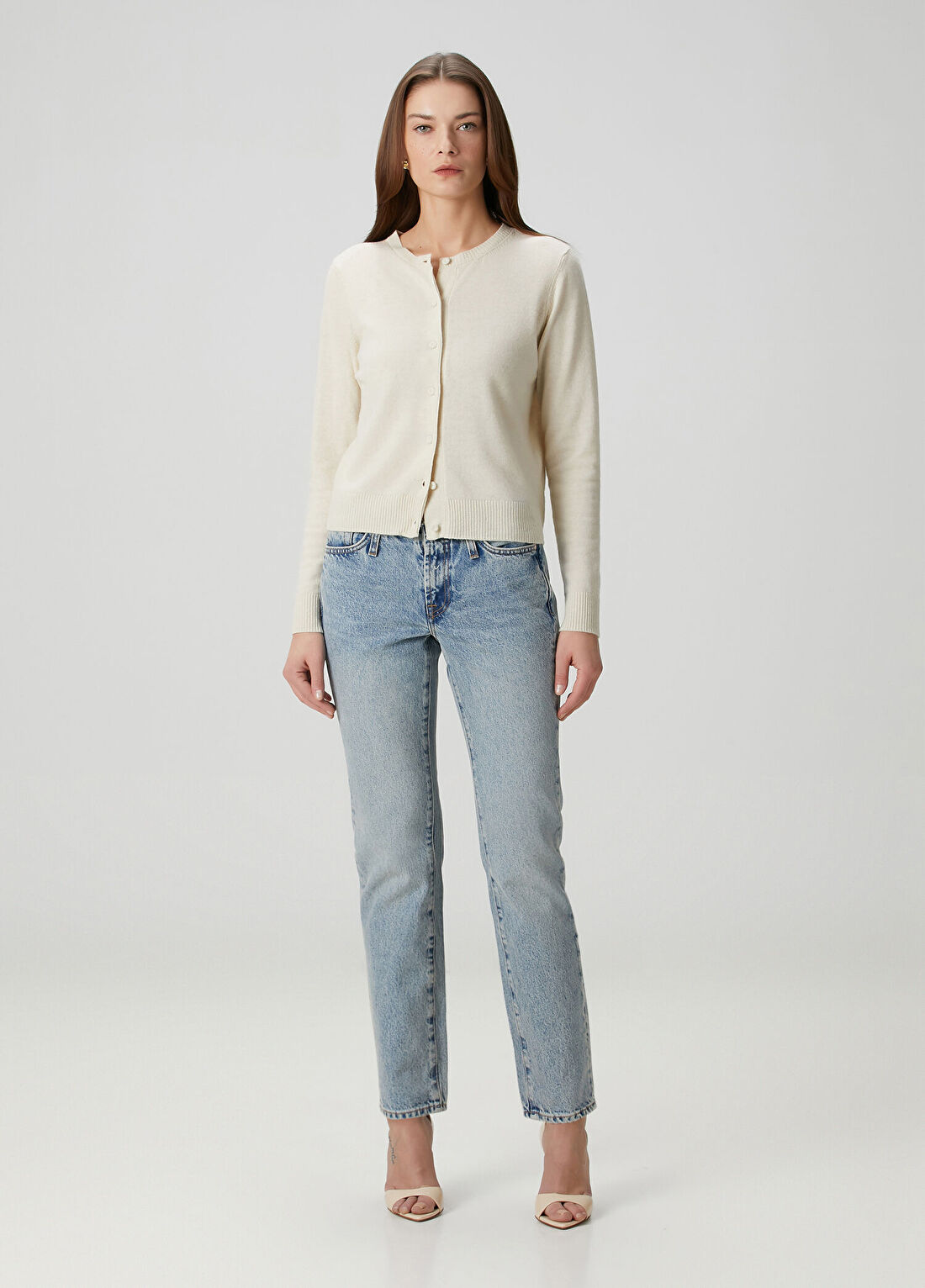 7 For All Mankind Low Cigarette Mavi Jean Pantolon
