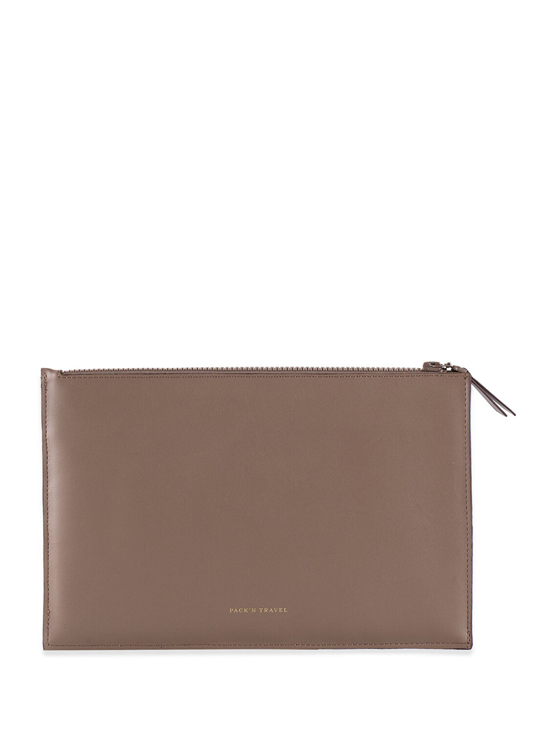Pack'n Travel Bej Deri Unisex Clutch El Çantası