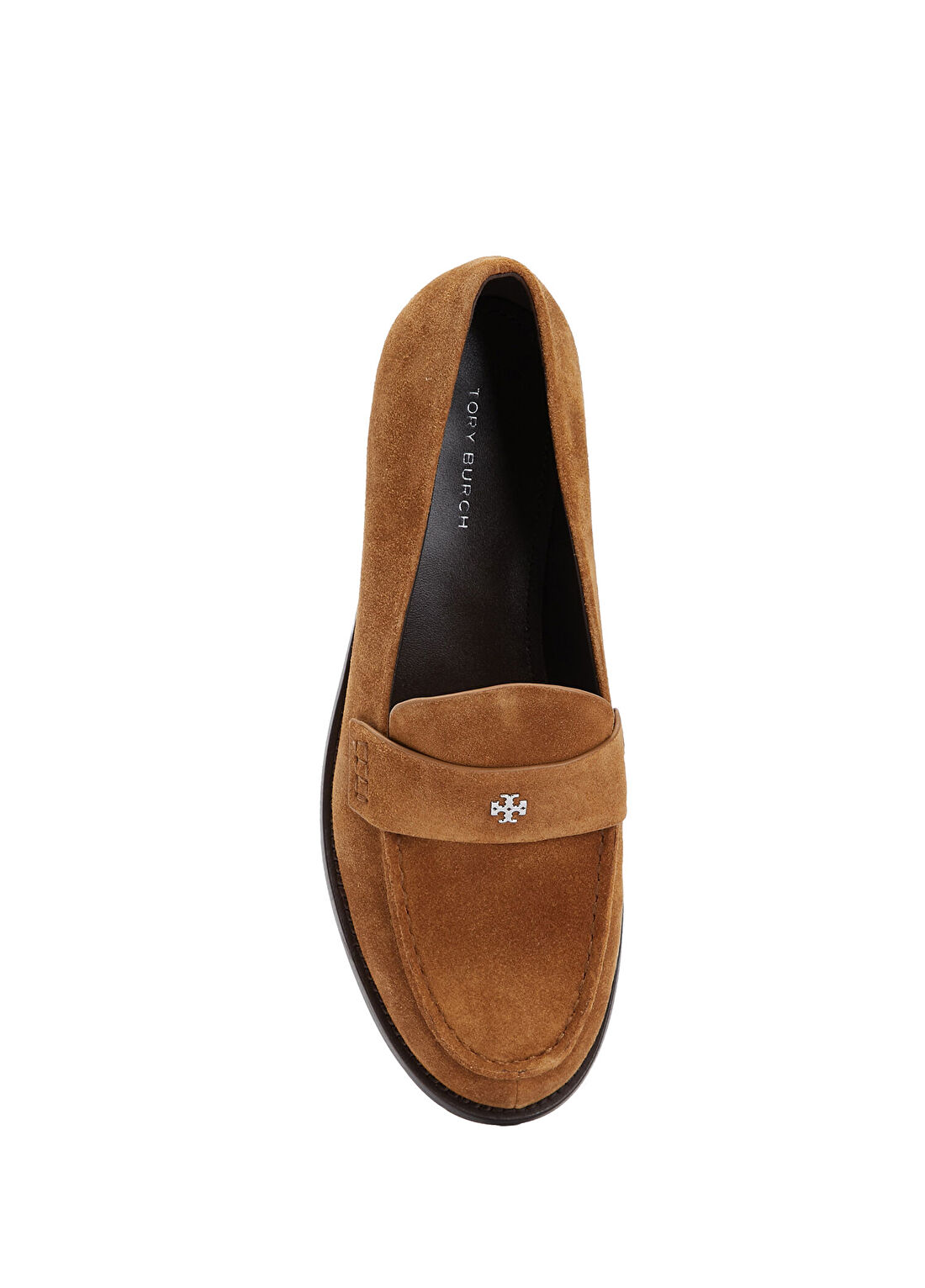 Tory Burch Classic Penny Taba Kadın Süet Loafer görsel 4