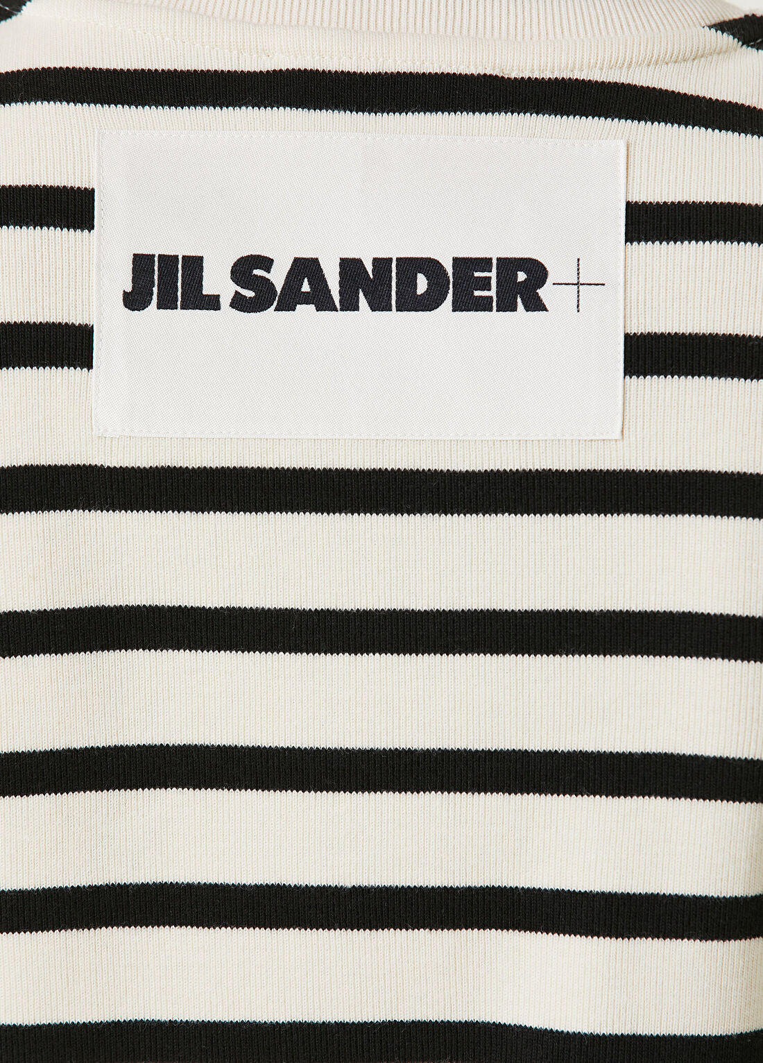 Jil Sander Ekru Siyah Çizgili T-shirt görsel 4