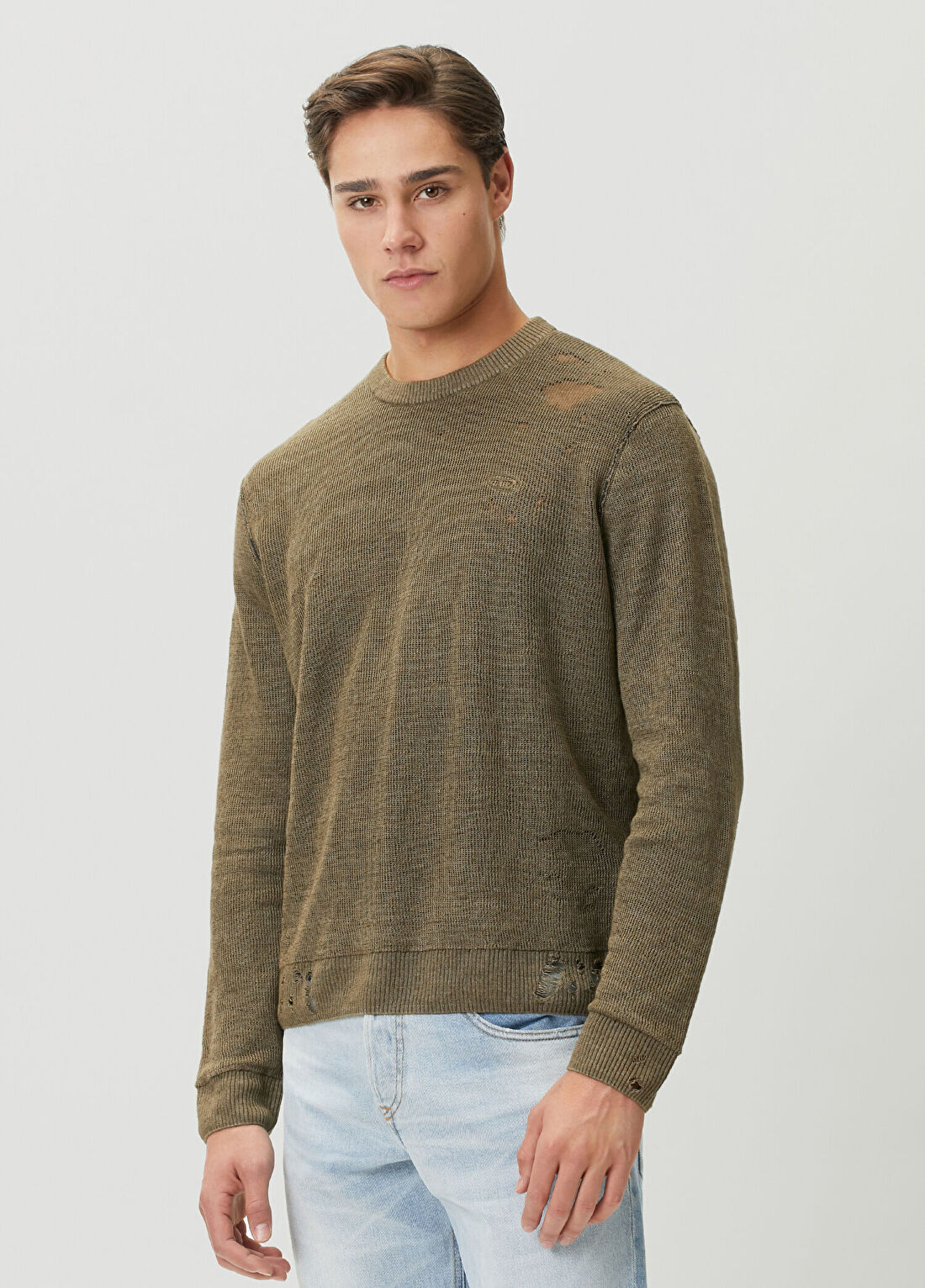 Diesel Norm Yeşil Keten Sweatshirt görsel 3