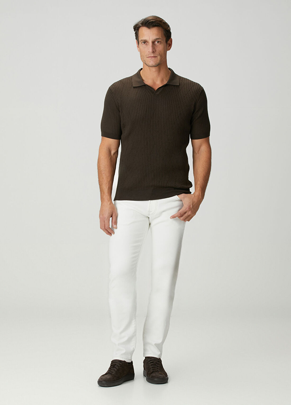 Corneliani Beyaz Jean Pantolon