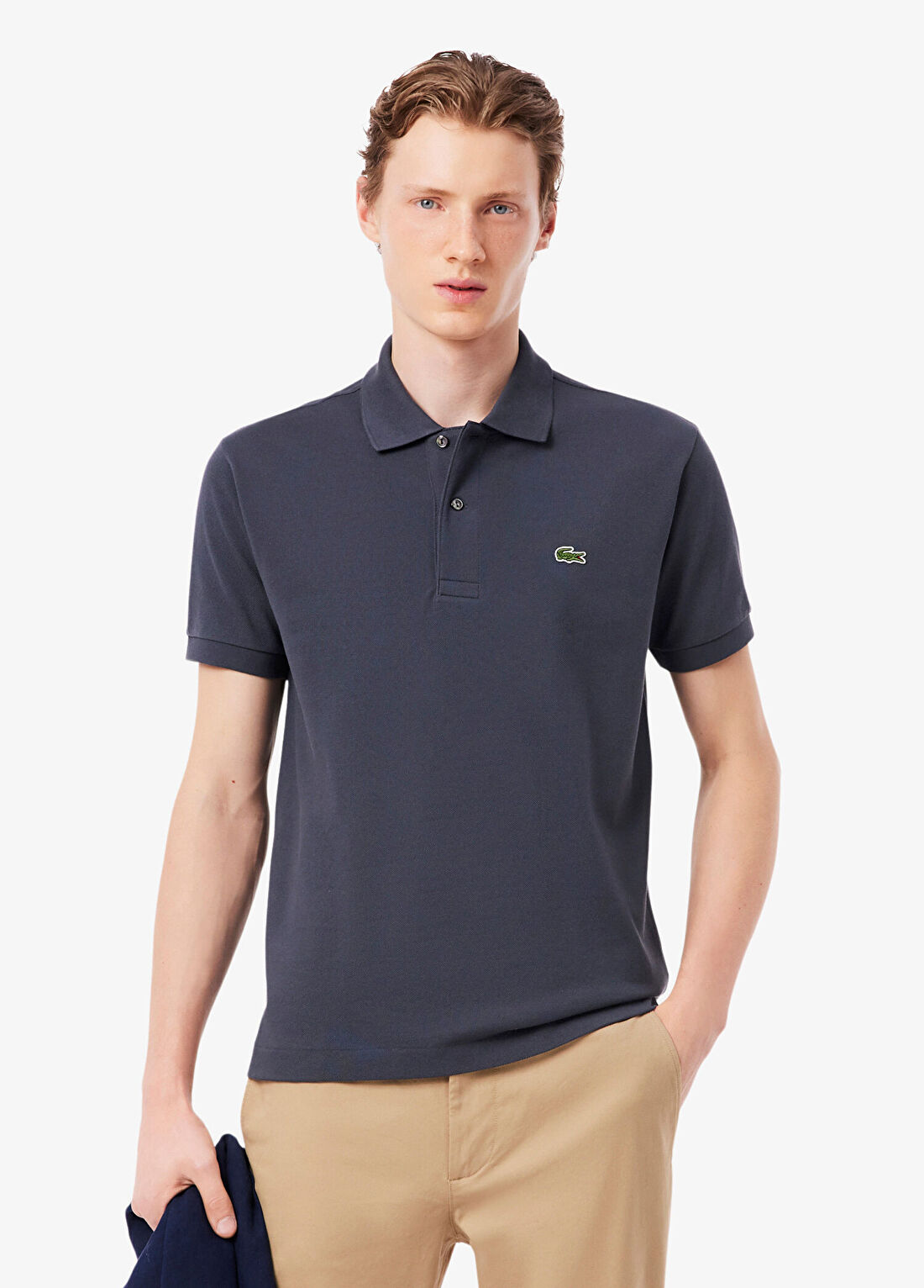 Lacoste L.12.12 Koyu Gri Classic Fit Polo Yaka Kısa Kollu Erkek T-Shirt