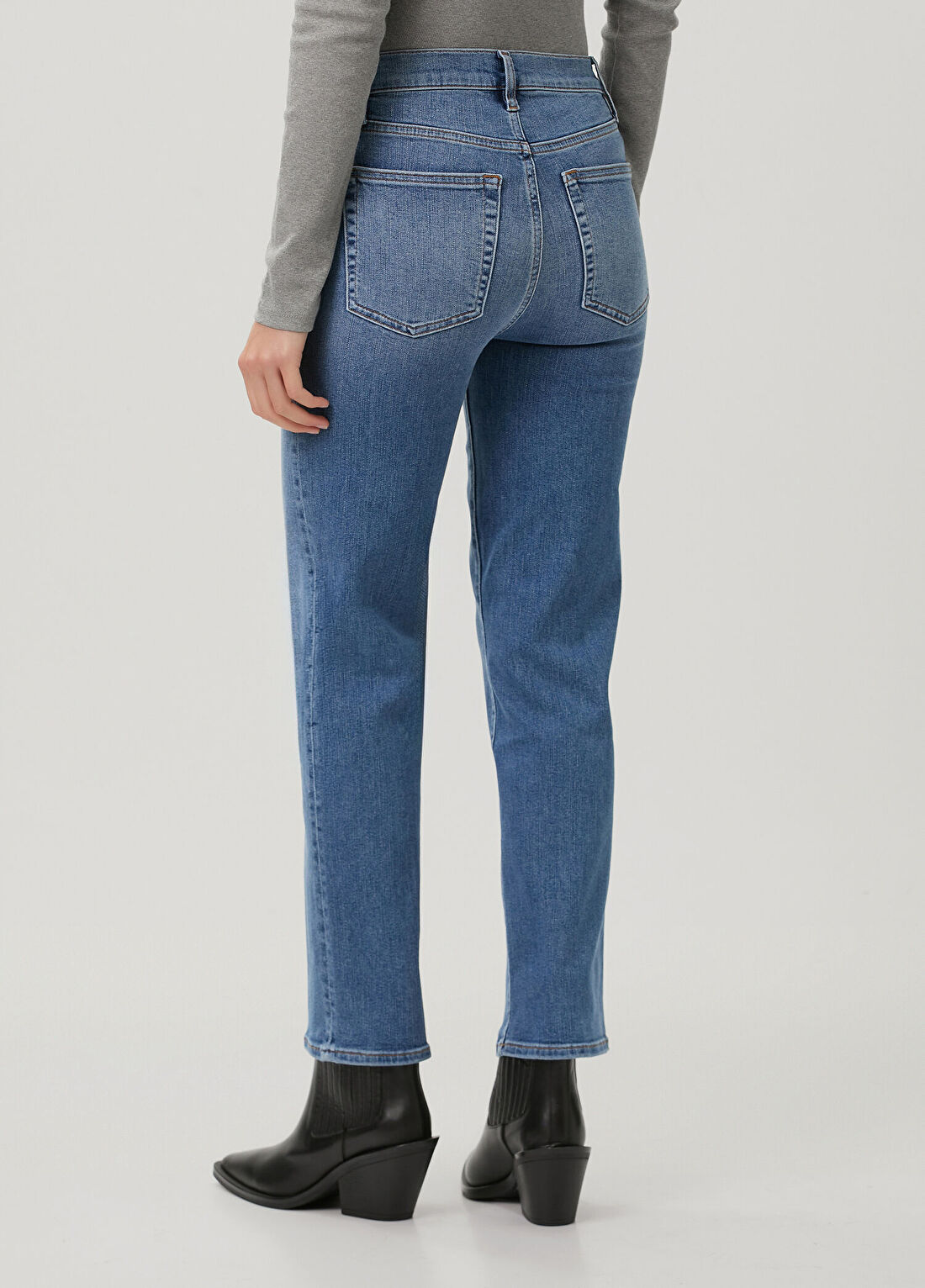 Frame Denim Le Sleek Straight Mavi Jean Pantolon görsel 4