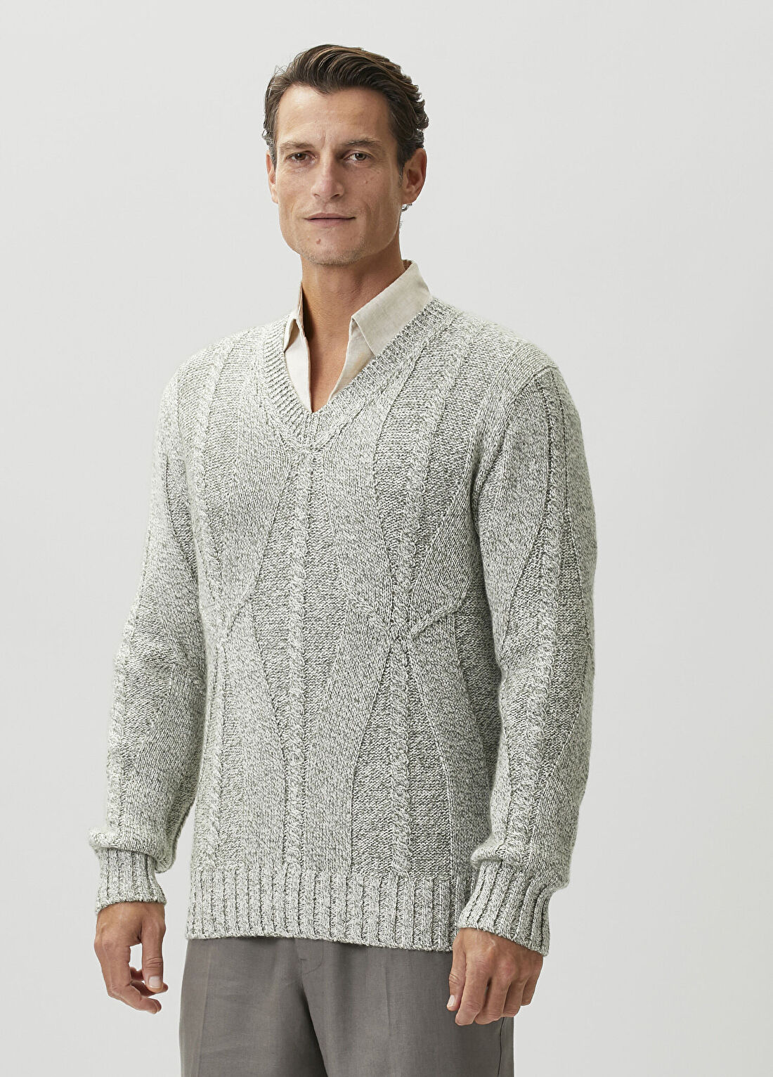 Zegna Yeşil Kaşmir Kazak görsel 4