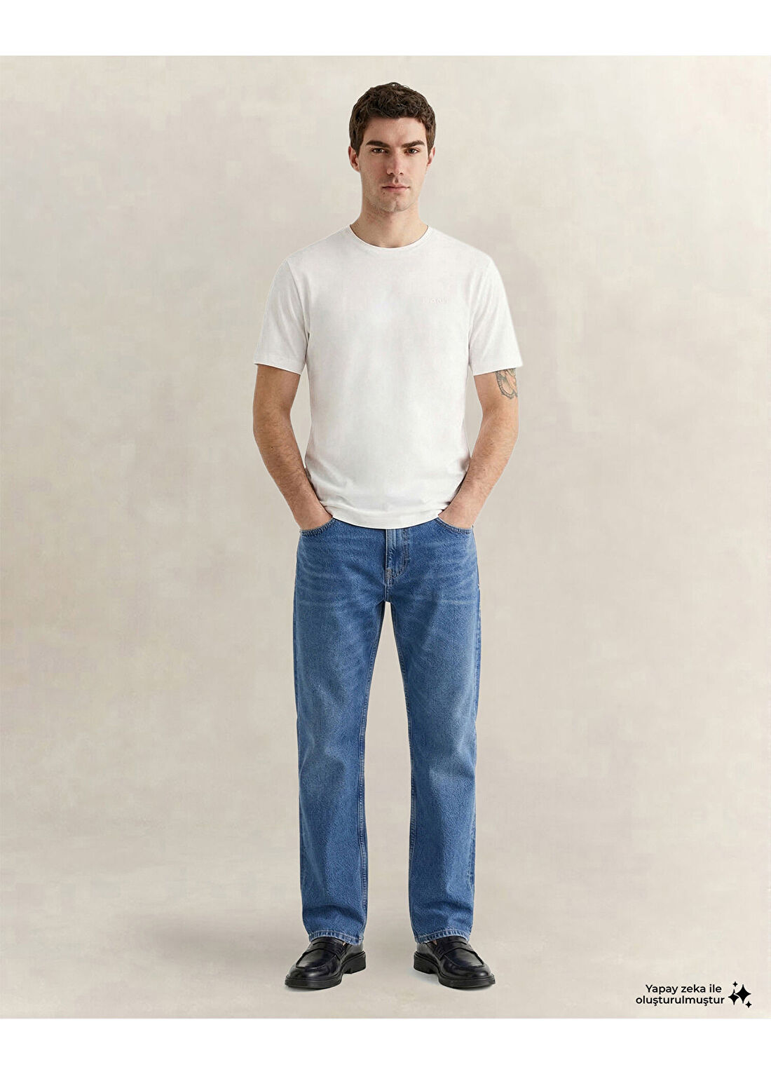 Gant Beyaz Kısa Kollu Erkek T-Shirt görsel 3