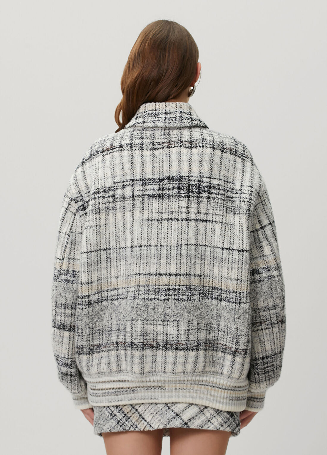 Missoni Ekoseli Yün Bomber Ceket görsel 4