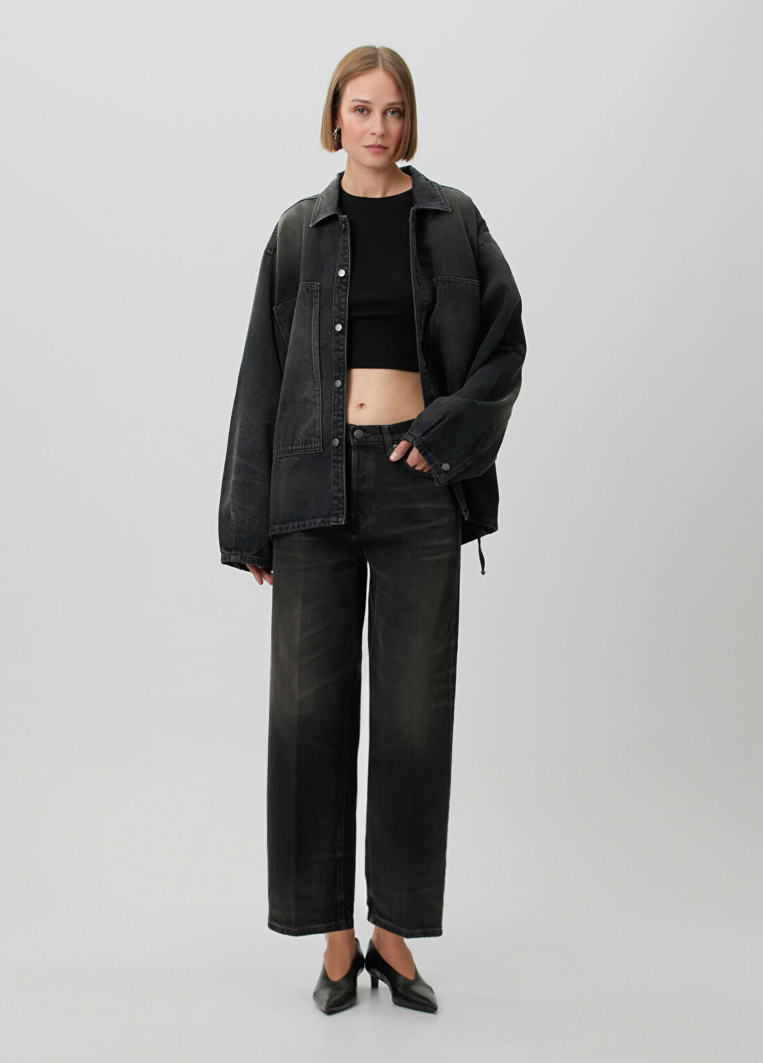 Haikure Betty Siyah Jean Pantolon