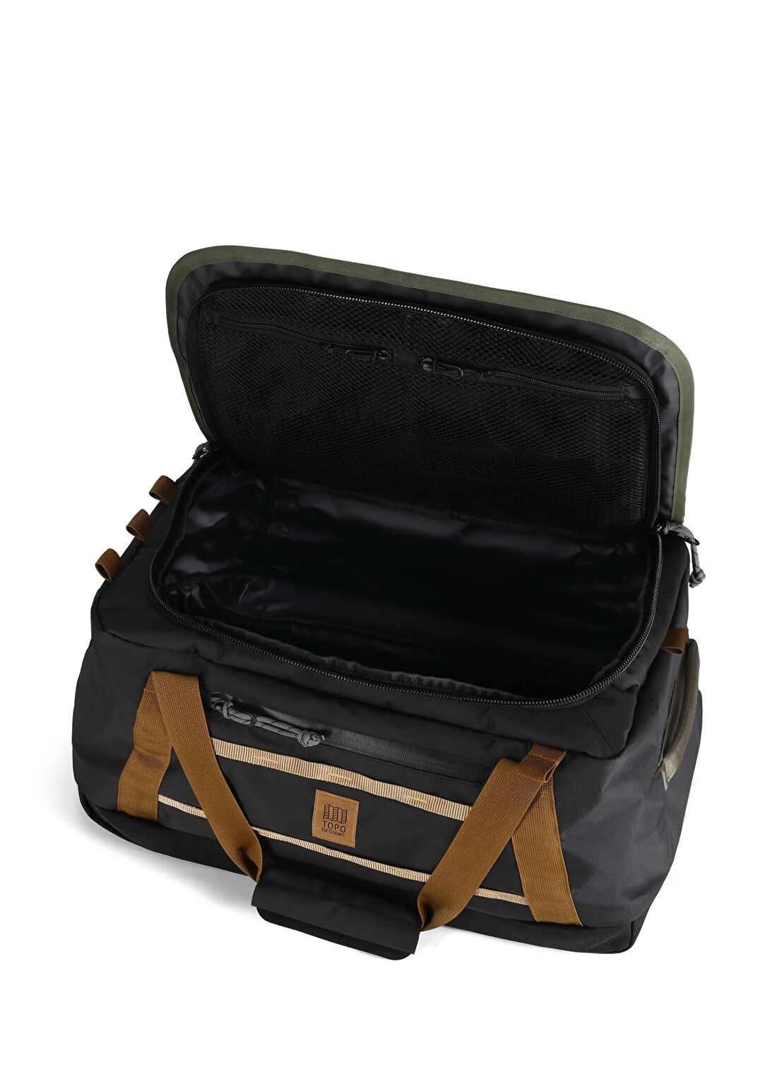 Topo Designs Mountain Duffle Black Neutral Unisex Seyahat Çantası görsel 2