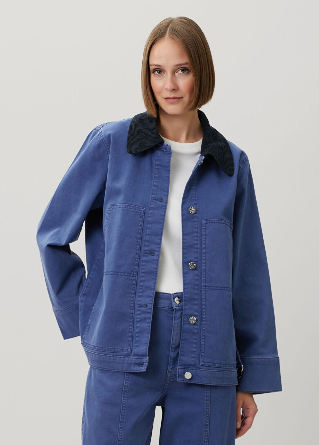 Baum Und Pferdgarten Benilda Koyu Mavi Denim Ceket