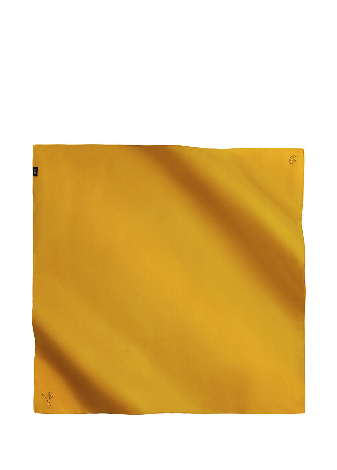 Poanes Altın Turuncu İpek Twill Kadın Eşarp