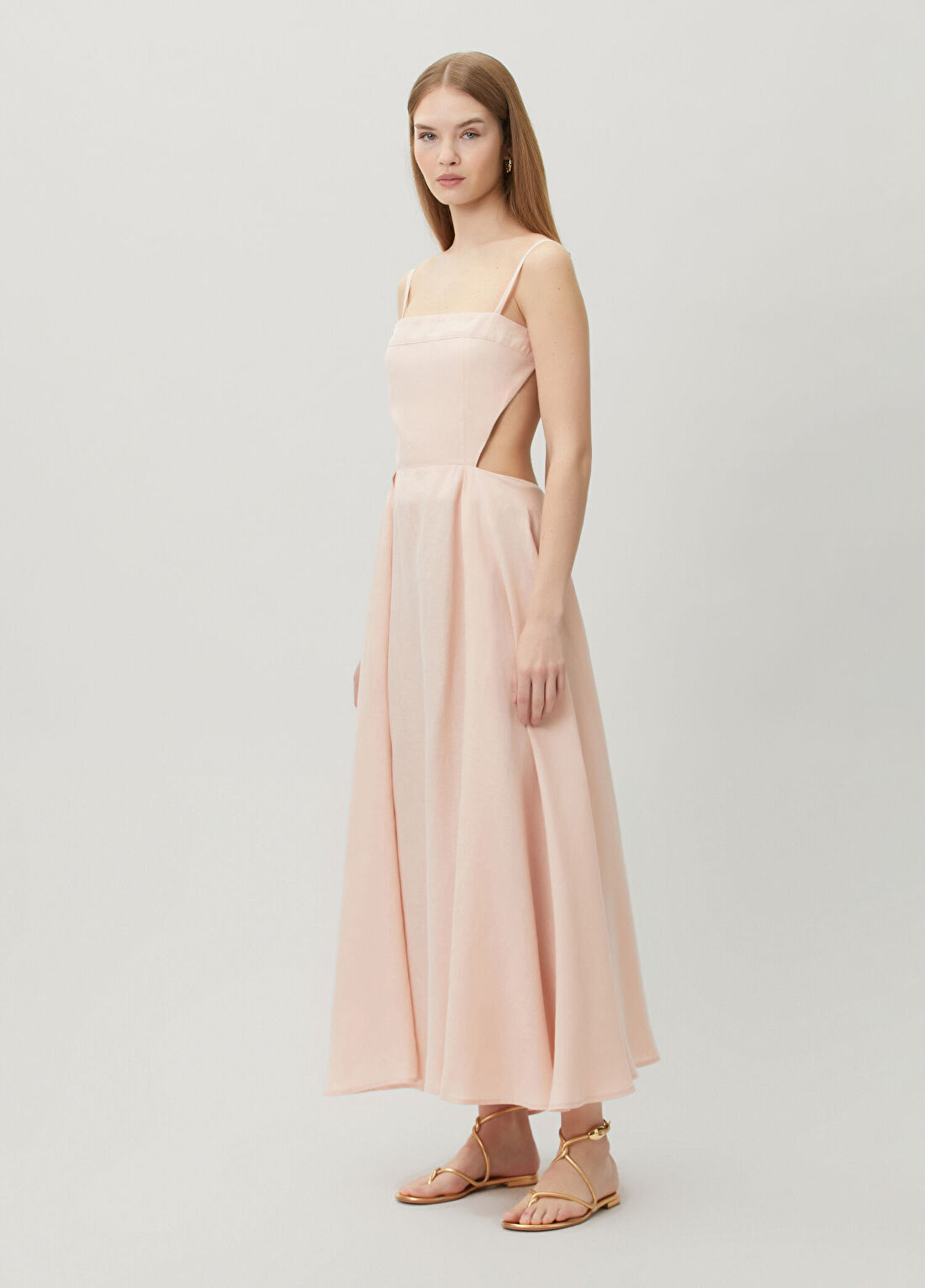 Dor Raw Luxury The Right Words Keten Elbise görsel 3
