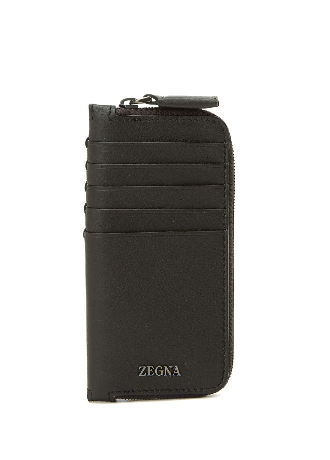 Zegna Secondskin Koyu Kahverengi Erkek Deri Kartlık